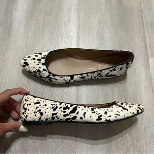 Mercanti Fiorentini Black and White Speckled Pointed-Toe Flats